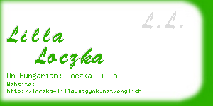 lilla loczka business card